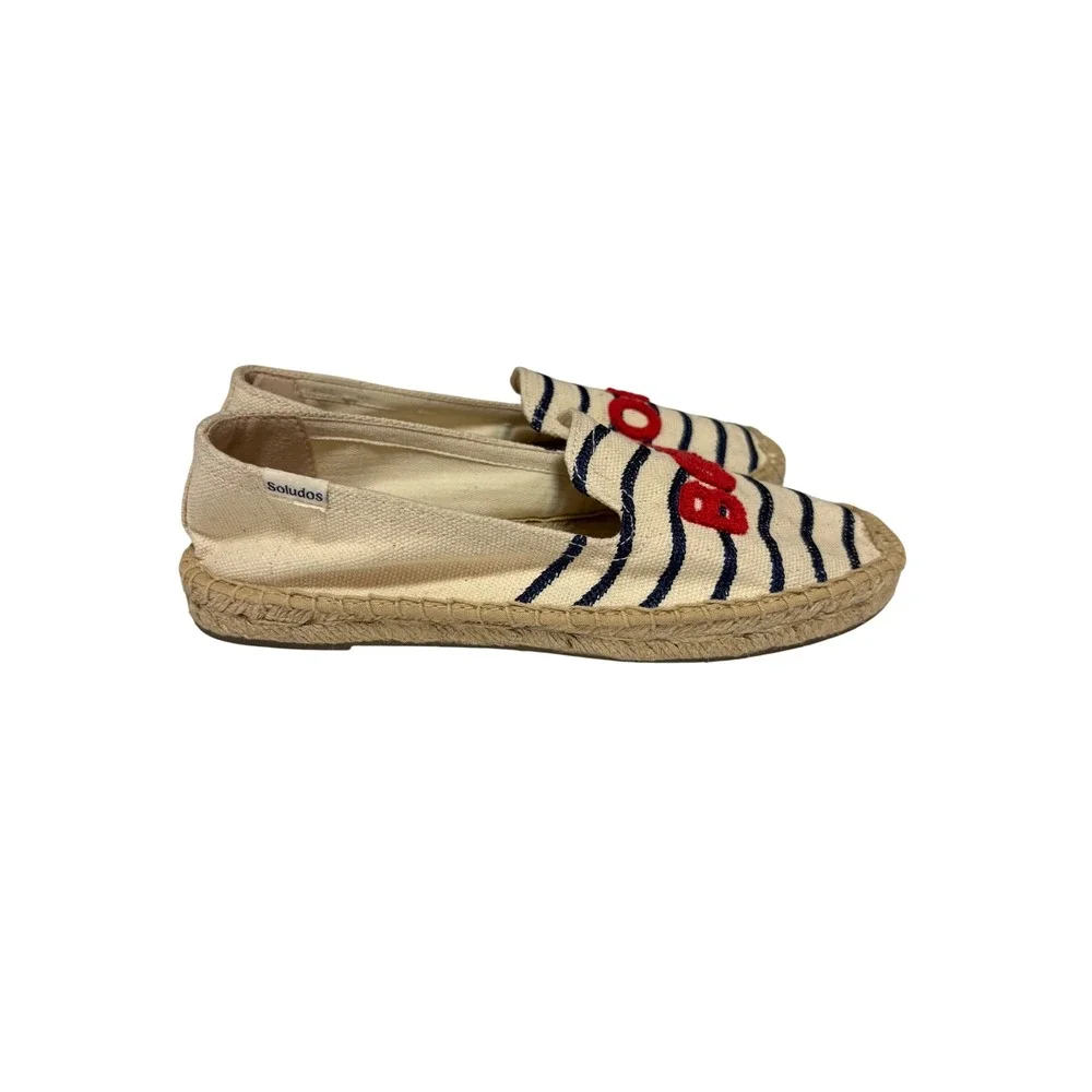 Soludos Bonjour Slip on Organic Espadrille Nautical Resort Vacation Travel - 6